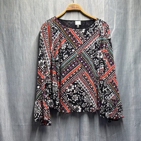 🏴 Cupio long sleeve blouse size large - Picture 2 of 9